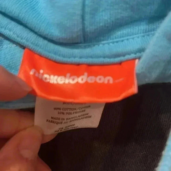 ❤️2/$30❤️[M]Nickelodeon  SpongeBob Colour Blocks Black Hoodie - Picture 4 of 6